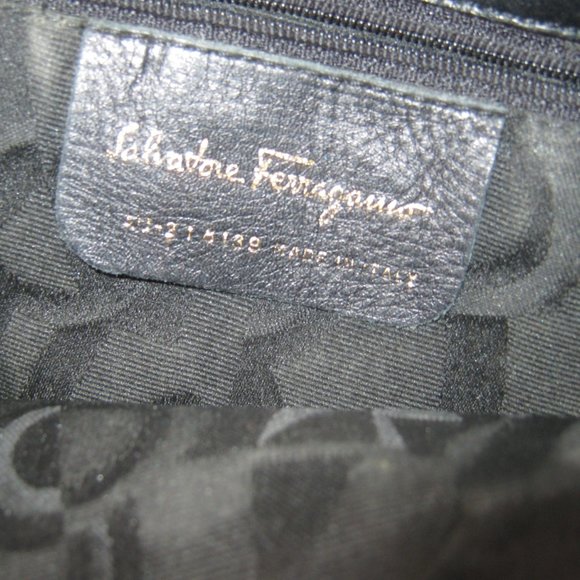 Ferragamo Tiered Vala Black Tote - Picture 5 of 8
